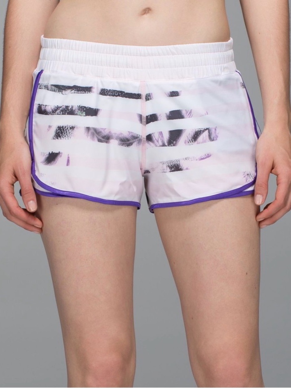 Lululemon Super Squad shorts, Sunset Stripe Blush Quartz Multi/White/Iris Flower